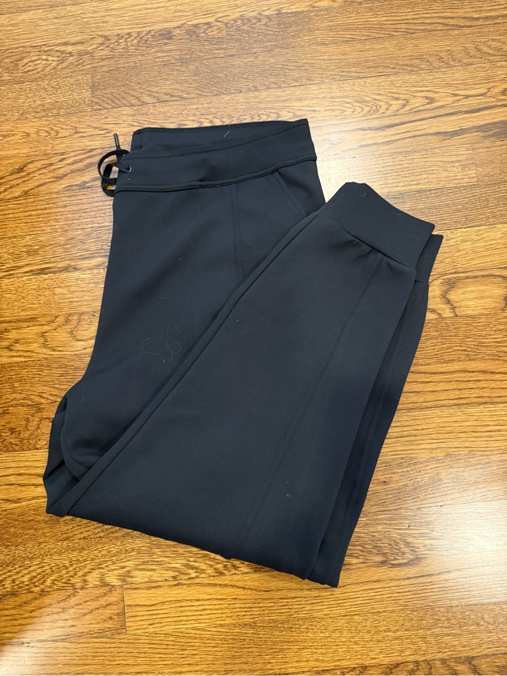 32 Degree Heat Tech Stretch Women Sz XL Knit Black Jogger Pants Front Pocket GUC